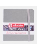 ΜΠΛΟΚ ΣΧΕΔΙΟΥ 12x12 Shiny Silver ΜΕ ΛΑΣΤΙΧΟ ART CREATION 140g 80ΦΥΛΛΑ