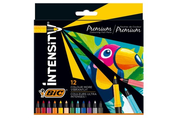 ΣΕΤ ΜΑΡΚΑΔΟΡΟΙ ΖΩΓΡΑΦΙΚΗΣ INTENSITY PREMIUM BIC 12 ΧΡΩΜΑΤΑ