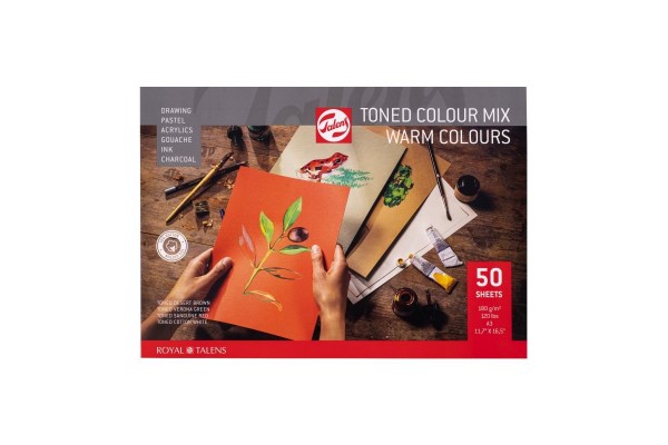 ΜΠΛΟΚ TONED PAPER MIX WARM A3 180g  50 ΦΥΛΛΑ