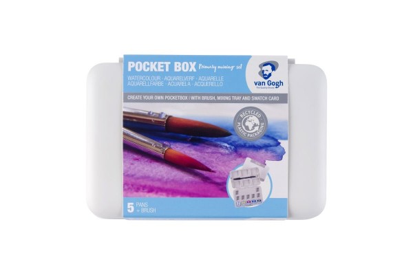 WATERCOLOUR POCKET BOX VAN GOGH ΣΕ ΠΑΣΤΙΛΙΕΣ 5 ΧΡΩΜΑΤΑ+7 ΑΔΕΙΕΣ ΘΗΚΕΣ