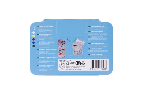 WATERCOLOUR POCKET BOX VAN GOGH ΣΕ ΠΑΣΤΙΛΙΕΣ 5 ΧΡΩΜΑΤΑ+7 ΑΔΕΙΕΣ ΘΗΚΕΣ