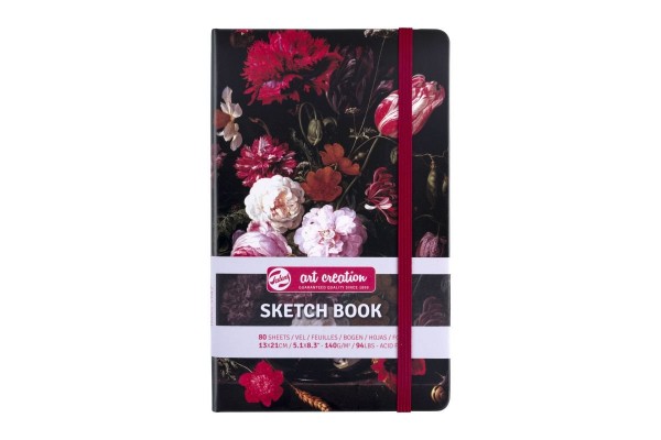 ΜΠΛΟΚ ΣΧΕΔΙΟΥ 13x21 Flower ΜΕ ΛΑΣΤΙΧΟ ART CREATION 140g 80 ΦΥΛΛΑ
