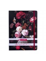 ΜΠΛΟΚ ΣΧΕΔΙΟΥ 21x30 Flowers ΜΕ ΛΑΣΤΙΧΟ ART CREATION 140g 80 ΦΥΛΛΑ