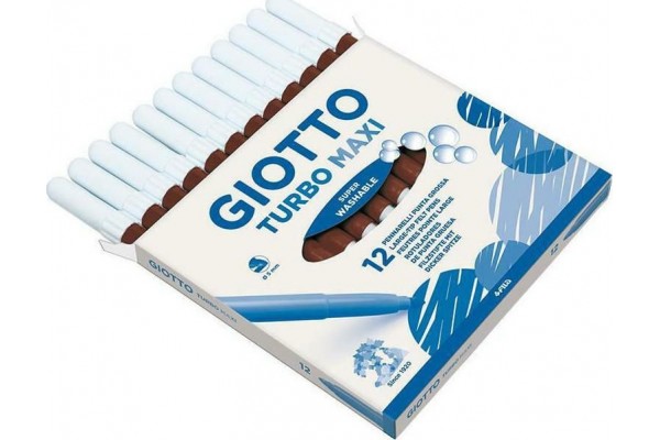 ΜΑΡΚΑΔΟΡΟΙ ΖΩΓΡΑΦΙΚΗΣ ΧΟΝΔΡΟΙ ΚΑΦΕ 12ΤΕΜ GIOTTO TURBO MAXI ΠΛΕΝΟΜΕΝΟΙ