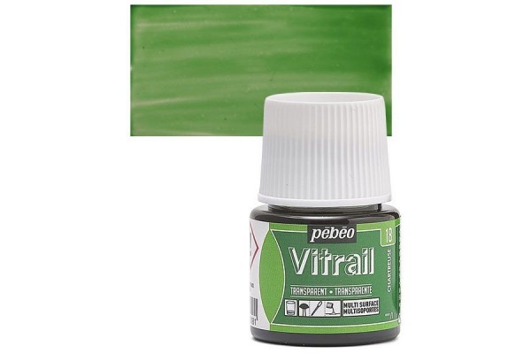 ΣΜΑΛΤΟ (ENAMEL) VITRAIL Chartreuse 45ml TRANSPARENT PEBEO