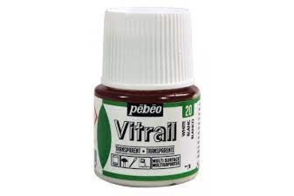 ΣΜΑΛΤΟ (ENAMEL) VITRAIL White 45ml TRANSPARENT PEBEO