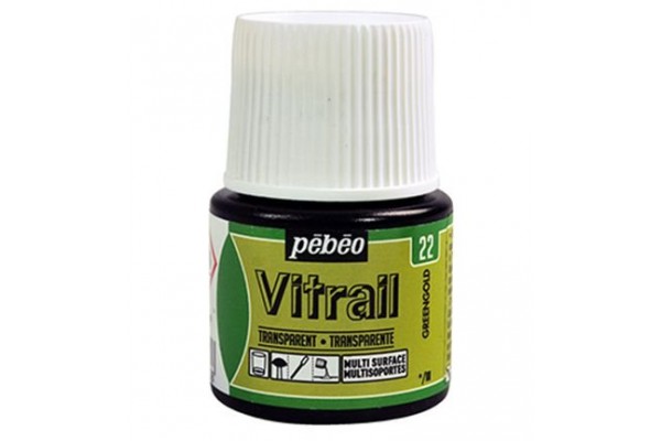 ΣΜΑΛΤΟ (ENAMEL) VITRAIL Green Gold 45ml TRANSPARENT PEBEO