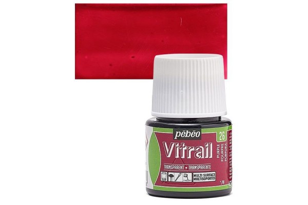 ΣΜΑΛΤΟ (ENAMEL) VITRAIL Purple 45ml TRANSPARENT PEBEO