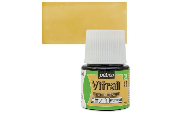 ΣΜΑΛΤΟ (ENAMEL) VITRAIL Sand 45ml TRANSPARENT PEBEO
