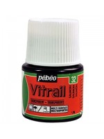 ΣΜΑΛΤΟ (ENAMEL) VITRAIL Coral Red 45ml TRANSPARENT PEBEO