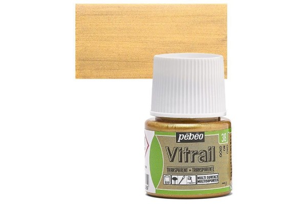 ΣΜΑΛΤΟ (ENAMEL) VITRAIL Gold 45ml TRANSPARENT PEBEO