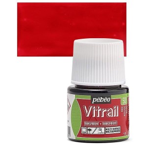 ΣΜΑΛΤΟ (ENAMEL) VITRAIL Red 45ml TRANSPARENT PEBEO ΣΜΑΛΤΟ (ENAMEL) VITRAIL Red 45ml TRANSPARENT PEBEO