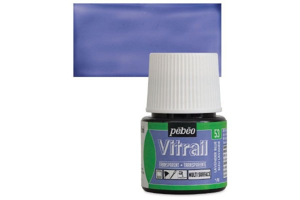 ΣΜΑΛΤΟ (ENAMEL) VITRAIL Lavender Blue 45ml TRANSPARENT PEBEO