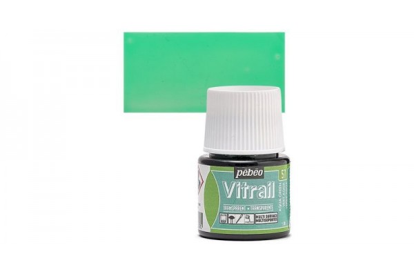 ΣΜΑΛΤΟ (ENAMEL) VITRAIL Aqua Green 45ml TRANSPARENT PEBEO
