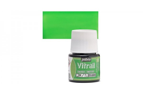 ΣΜΑΛΤΟ (ENAMEL) VITRAIL Vivid Green 45ml TRANSPARENT PEBEO