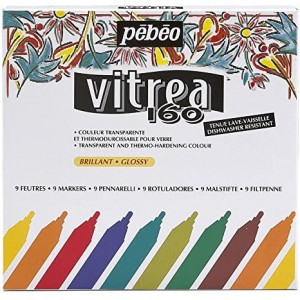 ΣΕΤ ΜΑΡΚΑΔΟΡΟΙ ΓΙΑ ΓΥΑΛΙ 1,2mm 9ΤΕΜ PEBEO VITREA 160