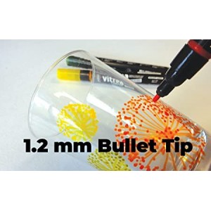 ΣΕΤ ΜΑΡΚΑΔΟΡΟΙ ΓΙΑ ΓΥΑΛΙ 1,2mm 9ΤΕΜ PEBEO VITREA 160