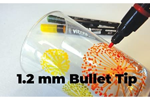 ΣΕΤ ΜΑΡΚΑΔΟΡΟΙ ΓΙΑ ΓΥΑΛΙ 1,2mm 9ΤΕΜ PEBEO VITREA 160