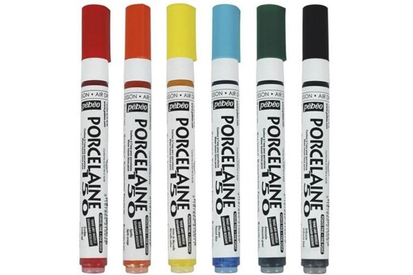 ΣΕΤ ΜΑΡΚΑΔΟΡΟΙ ΓΙΑ ΠΟΡΣΕΛΑΝΗ Pop 0,7mm 6ΤΕΜ PEBEO PORCELAINE 150