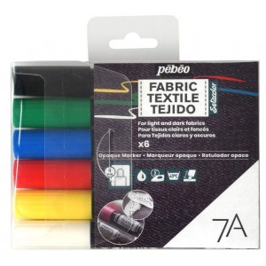 ΣΕΤ ΜΑΡΚΑΔΟΡΟΙ ΥΦΑΣΜΑΤΟΣ Classic colours 4mm 7A 6ΤΕΜ PEBEO