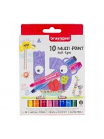 ΜΑΡΚΑΔΟΡΟΙ ΖΩΓΡΑΦΙΚΗΣ MULTIPOINT BRUYNZEEL FELT TIPS ΣΕΤ 10ΤΕΜ