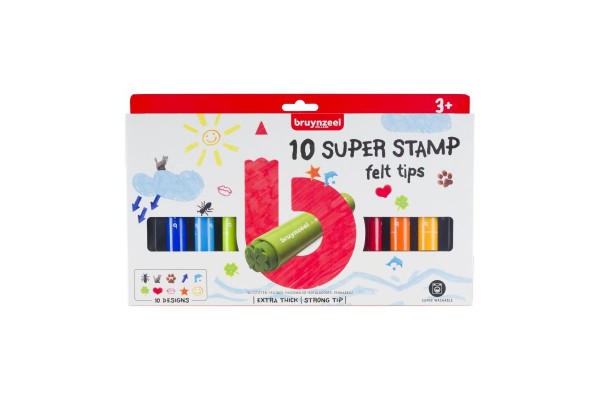 ΜΑΡΚΑΔΟΡΟΙ ΣΦΡΑΓΙΔΑ BRUYNZEEL SUPER STAMP ΣΕΤ 10ΤΕΜ