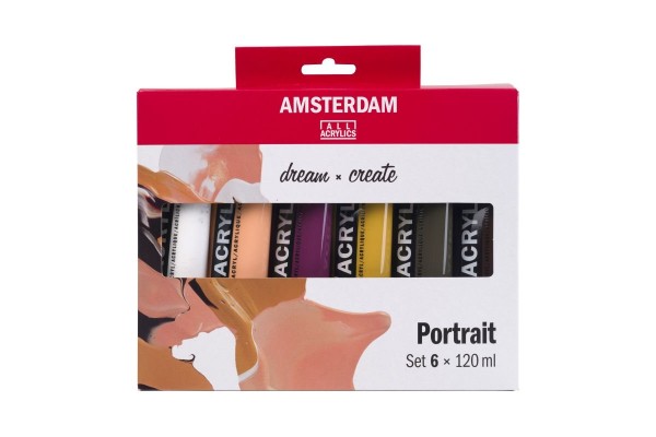 ΣΕΤ ΑΚΡΥΛΙΚΑ AMSTERDAM 6x120ml Portrait set