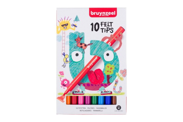 ΣΕΤ ΜΑΡΚΑΔΟΡΟΙ 10ΤΕΜ FELT TIPS BRUYNZEEL
