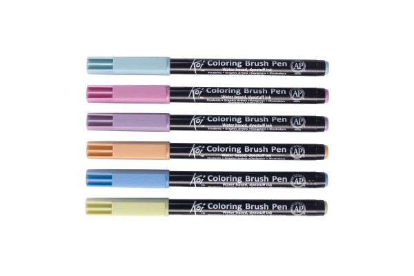 ΜΑΡΚΑΔΟΡΟΙ BRUSH PEN KOI COLOUR ΣΕΤ 6ΤΕΜ EARTH