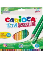 ΞΥΛΟΜΠΟΓΙΕΣ TITA ΜΕ ΓΟΜΑ 3MM 24 ΧΡΩΜΑΤΑ ERASABLE CARIOCA 42938