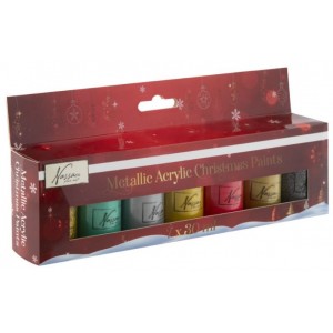ΣΕΤ ΑΚΡΥΛΙΚΑ 7X30ML METALLIC CHRISTMAS PAINTS ΣΕΤ ΑΚΡΥΛΙΚΑ 7X30ML METALLIC CHRISTMAS PAINTS