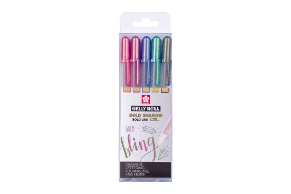 ΜΑΡΚΑΔΟΡΟΙ GELLY ROLL GOLD SHADOW SET  5 COLOURS