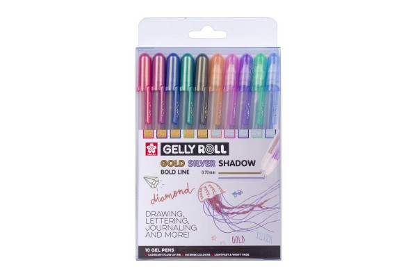ΜΑΡΚΑΔΟΡΟΙ GELLY GOLD SILVER SHADOW SET 10 COLOURS
