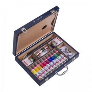 ΚΑΣΕΤΙΝΑ ΞΥΛΙΝΗ VAN GOGH ΑΚΡΥΛΙΚΑ 12ΧΡΩΜ x 40ml & ΑΞΕΣΟΥΑΡ