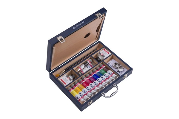 ΚΑΣΕΤΙΝΑ ΞΥΛΙΝΗ VAN GOGH ΑΚΡΥΛΙΚΑ 12ΧΡΩΜ x 40ml & ΑΞΕΣΟΥΑΡ