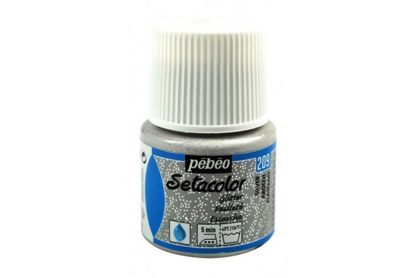 ΧΡΩΜΑ ΥΦΑΣΜΑΤΟΣ GLITTER Silver SETACOLOR LIGHT FABRICS 45ml