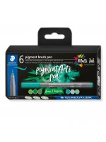 ΣΕΤ ΜΑΡΚΑΔΟΡΟΙ PIGMENT BRUSH PEN GREENS & TURQUOISES 6 ΧΡΩΜΑΤΑ