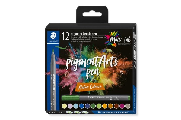 ΣΕΤ ΜΑΡΚΑΔΟΡΟΙ PIGMENT BRUSH PEN NATURE COLOURS 12 ΧΡΩΜΑΤΑ
