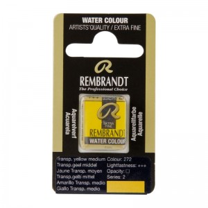 ΠΑΣΤΙΛΙΕΣ ΑΚΟΥΑΡΕΛΑΣ REMBRANDT S1 272 Transparent Yellow Medium ΠΑΣΤΙΛΙΕΣ ΑΚΟΥΑΡΕΛΑΣ REMBRANDT S1 272 Transparent Yellow Medium