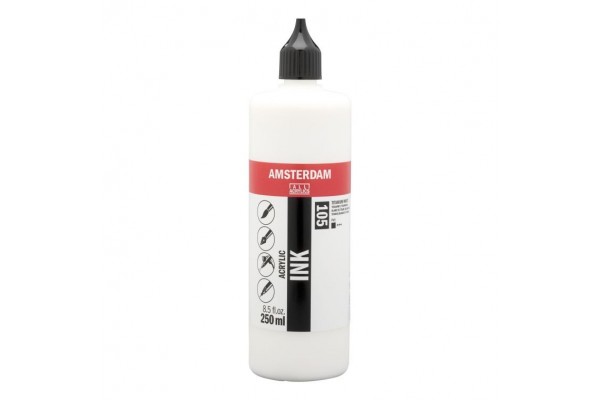 ΜΕΛΑΝΙ INK AMSTERDAM 250ml 105 TITANIUM WHITE