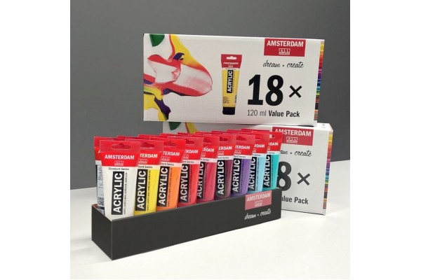 ΣΕΤ ΑΚΡΥΛΙΚΑ AMSTERDAM 18TEMx120ml Value Pack