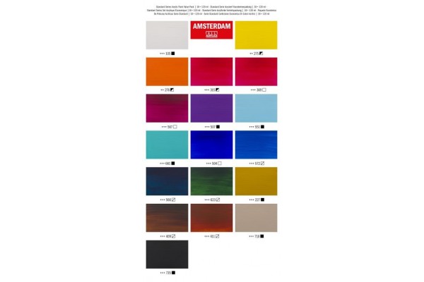 ΣΕΤ ΑΚΡΥΛΙΚΑ AMSTERDAM 18TEMx120ml Value Pack