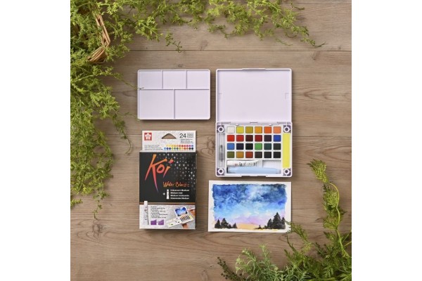ΣΕΤ WATERCOLOURS 24 ΧΡΩΜΑΤΑ+ΑΞΕΣΟΥΑΡ+ΠΕΡΛΕ ΕΦΕ KOI SAKURA