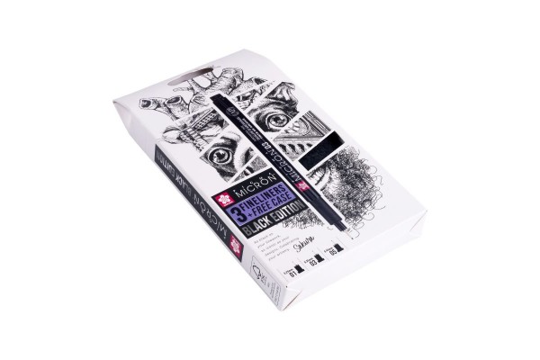 ΜΑΡΚΑΔΟΡΟΣ SAKURA PIGMA MICRON BLACK EDITION  FREE CASE SET 3 (01-03-05
