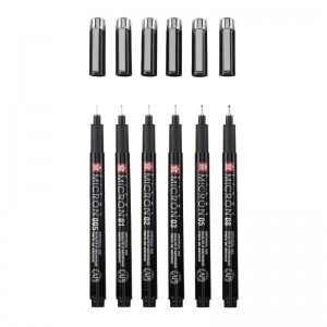 ΜΑΡΚΑΔΟΡΟΣ SAKURA PIGMA MICRON BLACK EDITION FREE CASE SET 6 (005-01-02-03-05-08)