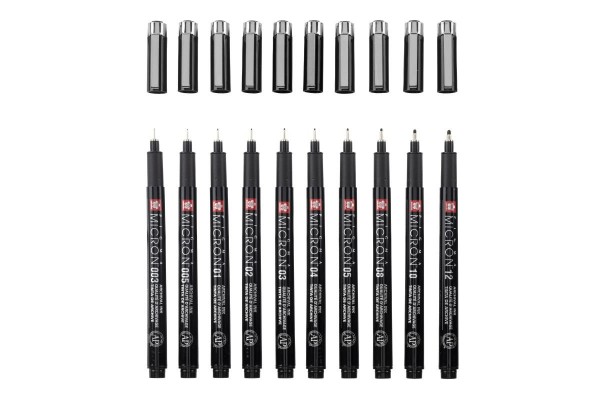 ΜΑΡΚΑΔΟΡΟΣ SAKURA PIGMA MICRON BLACK EDITION FREE CASE SET 10 (003-005-01-02-03-04-05-08-10-12)