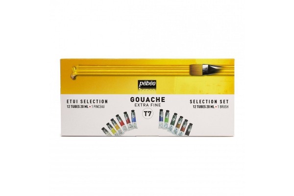 ΣΕΤ  GOUACHE Τ7 Extra Fine  12 ΧΡΩΜΑΤΑ x 20ml PEBEO