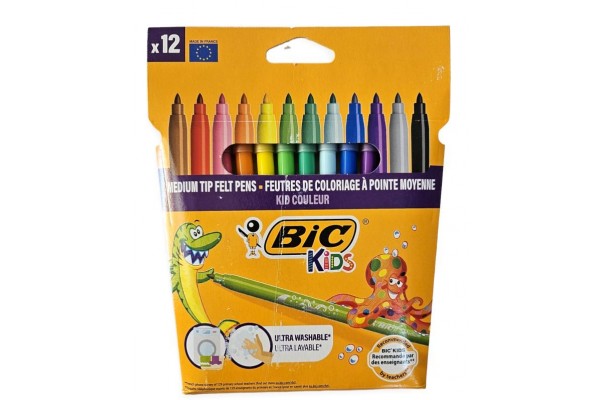 ΣΕΤ ΜΑΡΚΑΔΟΡΟΙ ΖΩΓΡΑΦΙΚΗΣ BIC WASHABLE 12 ΧΡΩΜΑΤΑ