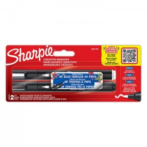 ΑΚΡΥΛΙΚΟΙ ΜΑΡΚΑΔΟΡΟΙ SHARPIE CREATIVE 2mm - Σετ των 2 ΑΚΡΥΛΙΚΟΙ ΜΑΡΚΑΔΟΡΟΙ SHARPIE CREATIVE 2mm - Σετ των 2