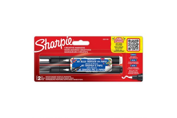 ΑΚΡΥΛΙΚΟΙ ΜΑΡΚΑΔΟΡΟΙ SHARPIE CREATIVE  2mm - Σετ των 2